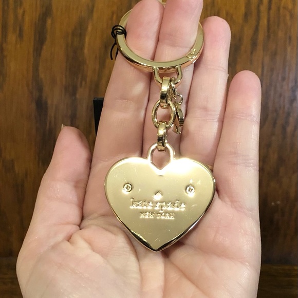 NWT-Kate Spade-SET-Heart❤️Hardware-Micro Flap Crossbody &❤️Keyfob/Bag Charm-$378 - Picture 15 of 16